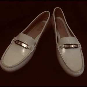 Michael Kors Nadia Ecru Patent Leather Loafers 8M